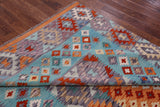 Reversible Kilim Flat Weave Wool On Wool Rug - 6' 7" X 9' 7" - Golden Nile