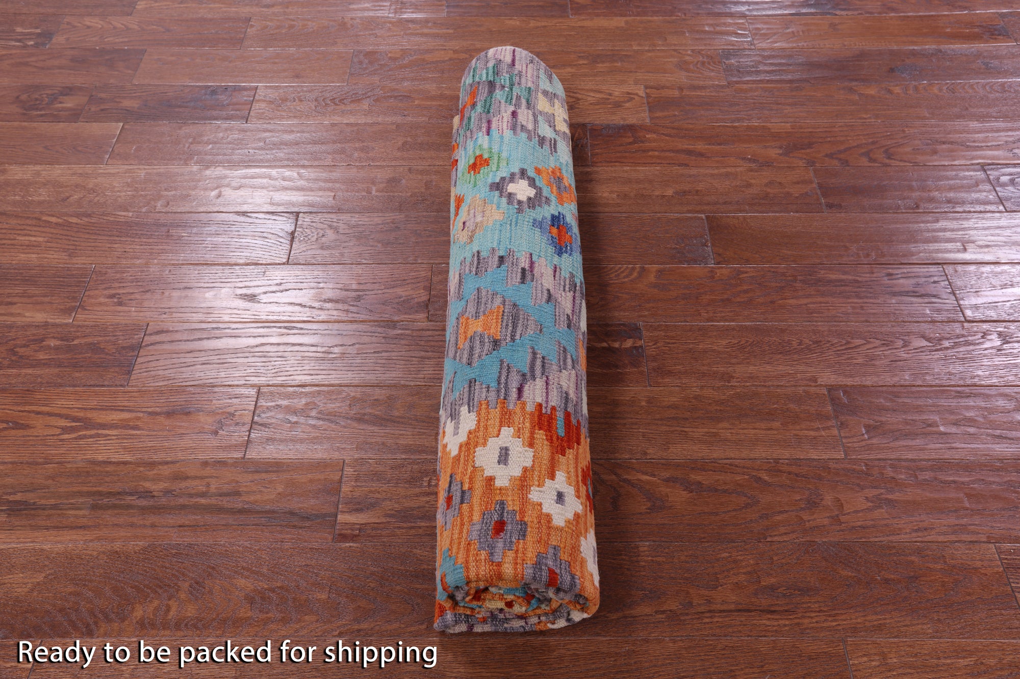 Reversible Kilim Flat Weave Wool On Wool Rug - 6' 7" X 9' 7" - Golden Nile