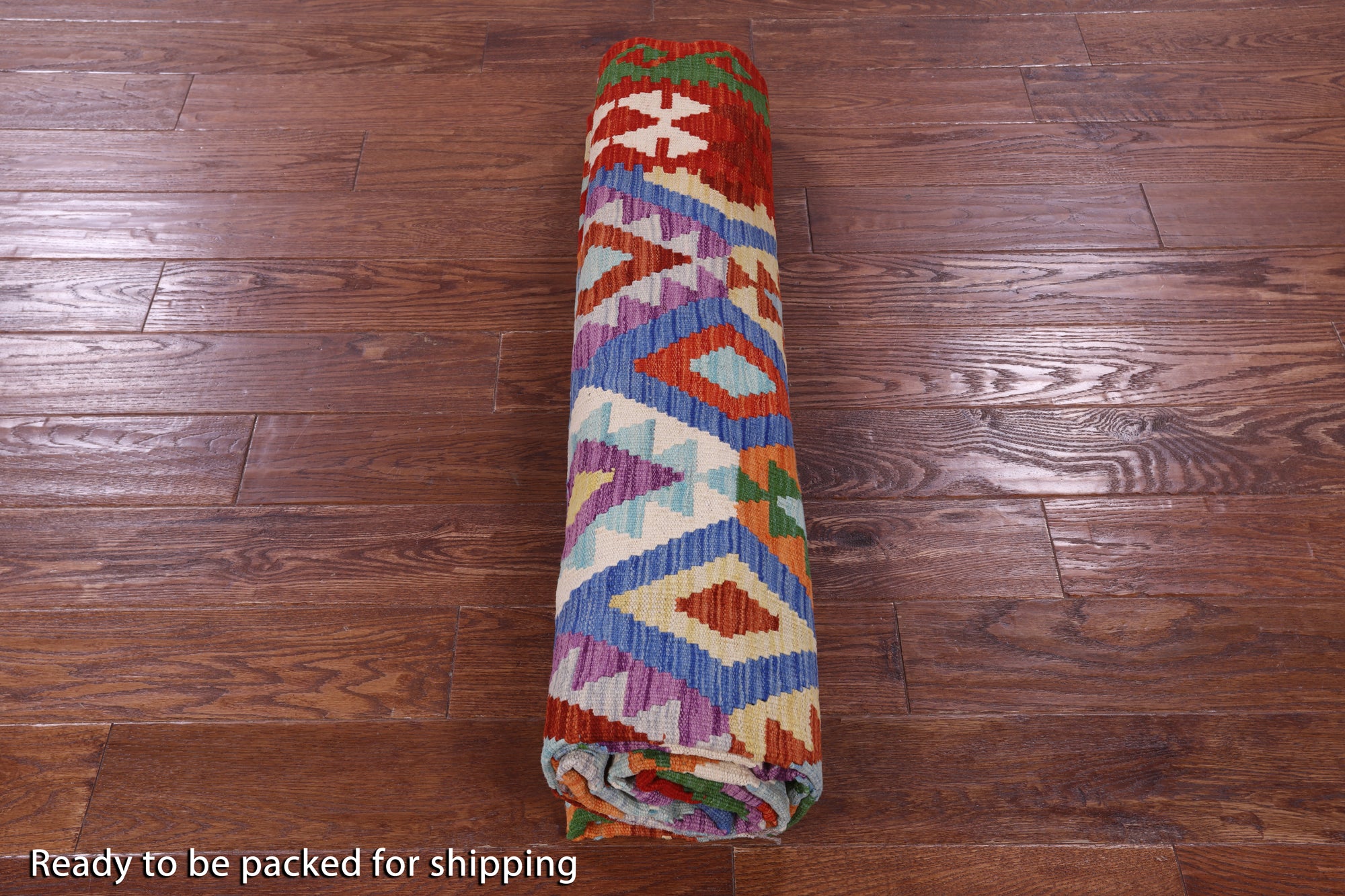 Reversible Kilim Flat Weave Wool On Wool Rug - 6' 7" X 9' 7" - Golden Nile