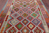 Reversible Kilim Flat Weave Wool On Wool Rug - 6' 10" X 9' 9" - Golden Nile
