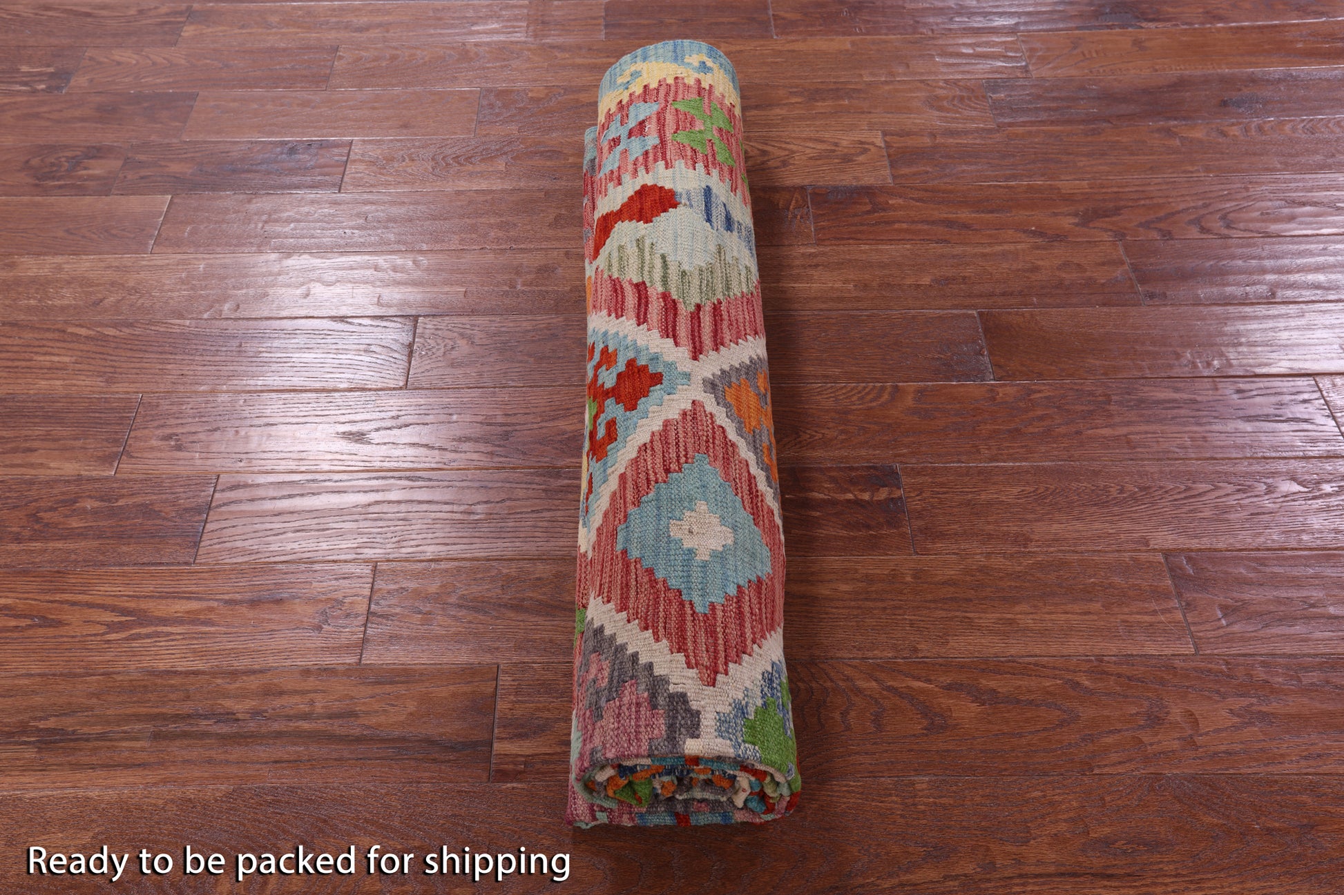 Reversible Kilim Flat Weave Wool On Wool Rug - 6' 10" X 9' 9" - Golden Nile
