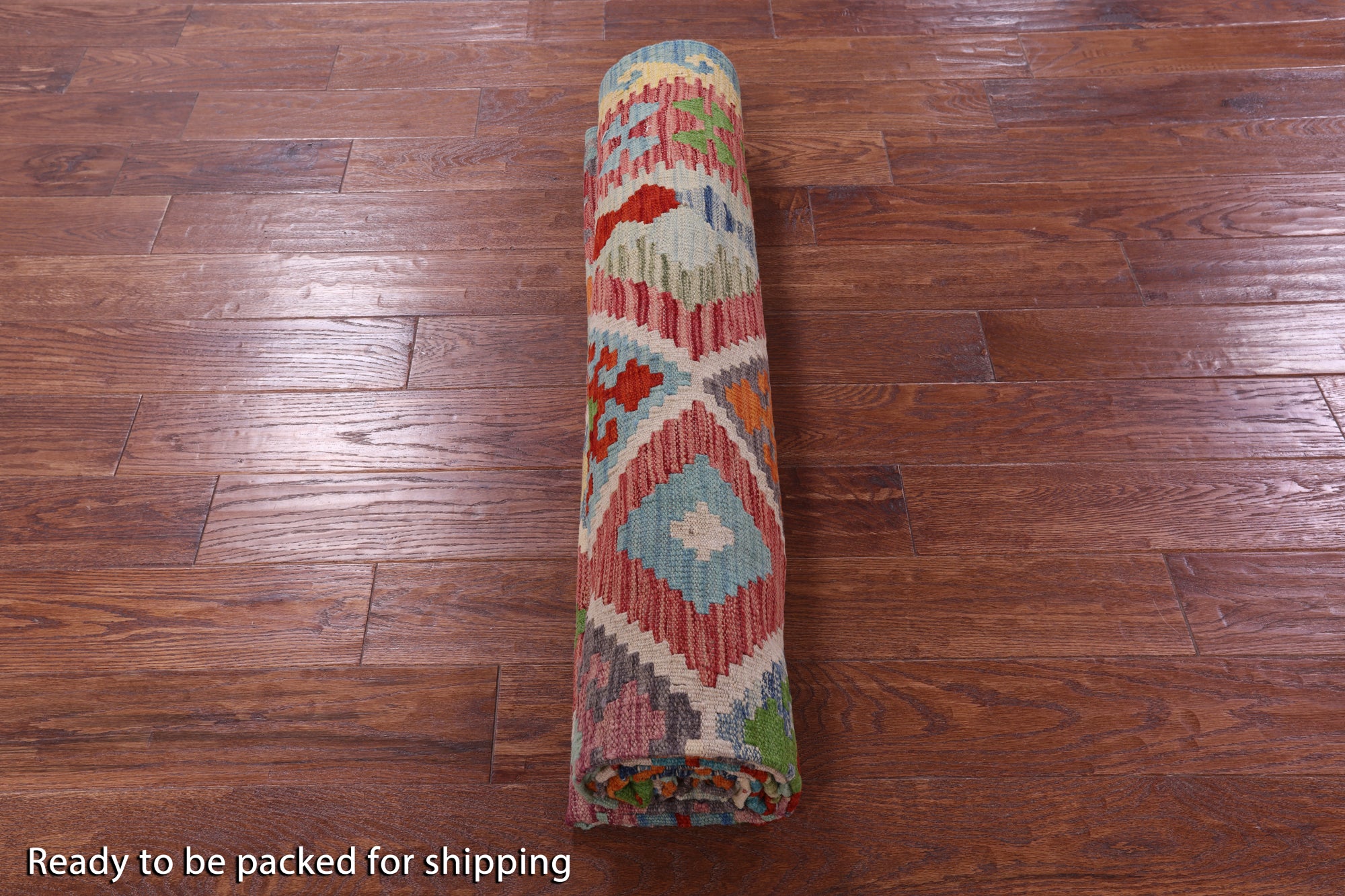 Reversible Kilim Flat Weave Wool On Wool Rug - 6' 10" X 9' 9" - Golden Nile