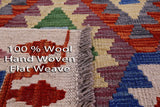 Reversible Kilim Flat Weave Wool On Wool Rug - 6' 9" X 9' 8" - Golden Nile