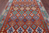 Reversible Kilim Flat Weave Wool On Wool Rug - 6' 5" X 9' 6" - Golden Nile