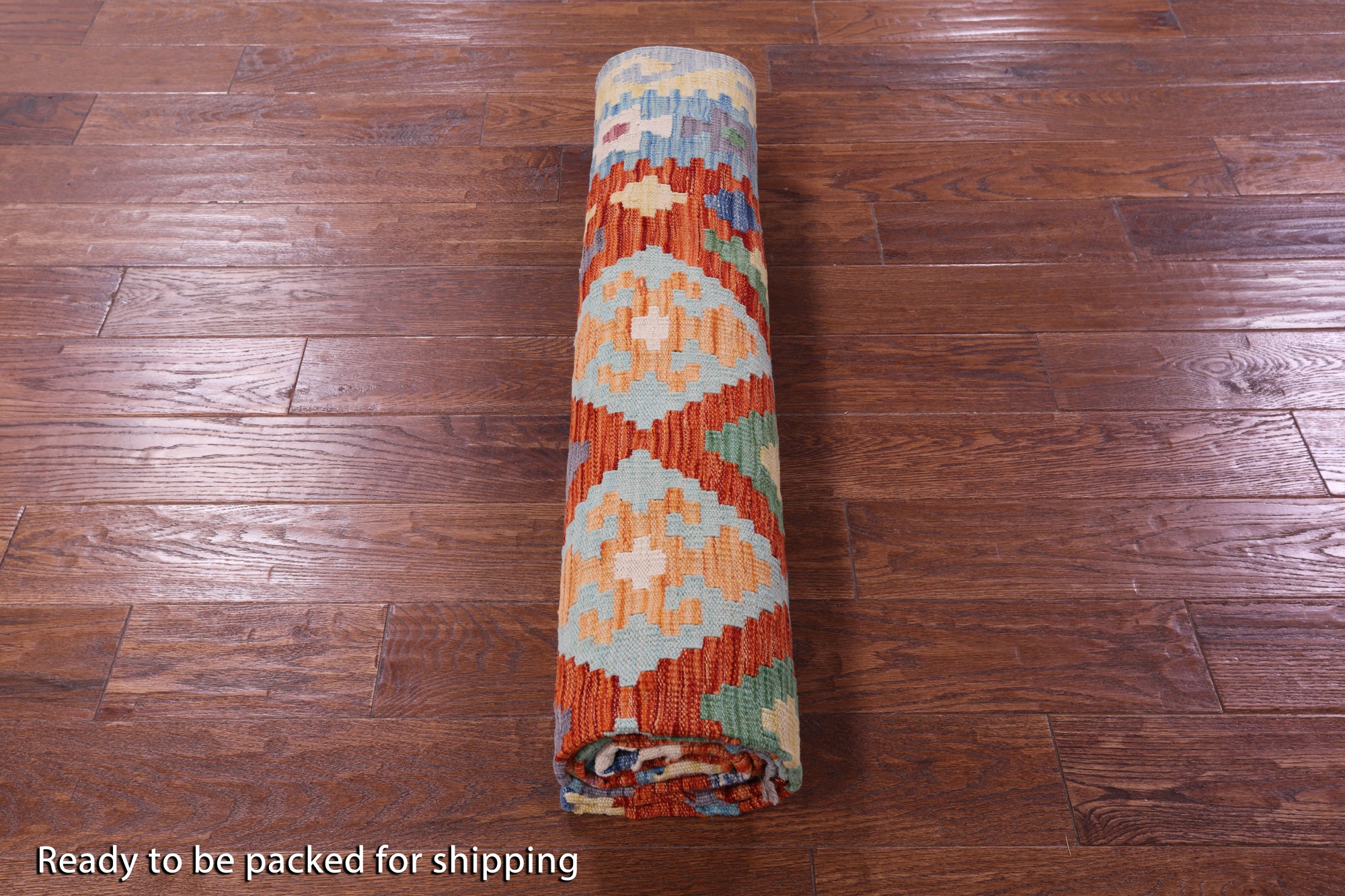 Reversible Kilim Flat Weave Wool On Wool Rug - 6' 5" X 9' 6" - Golden Nile