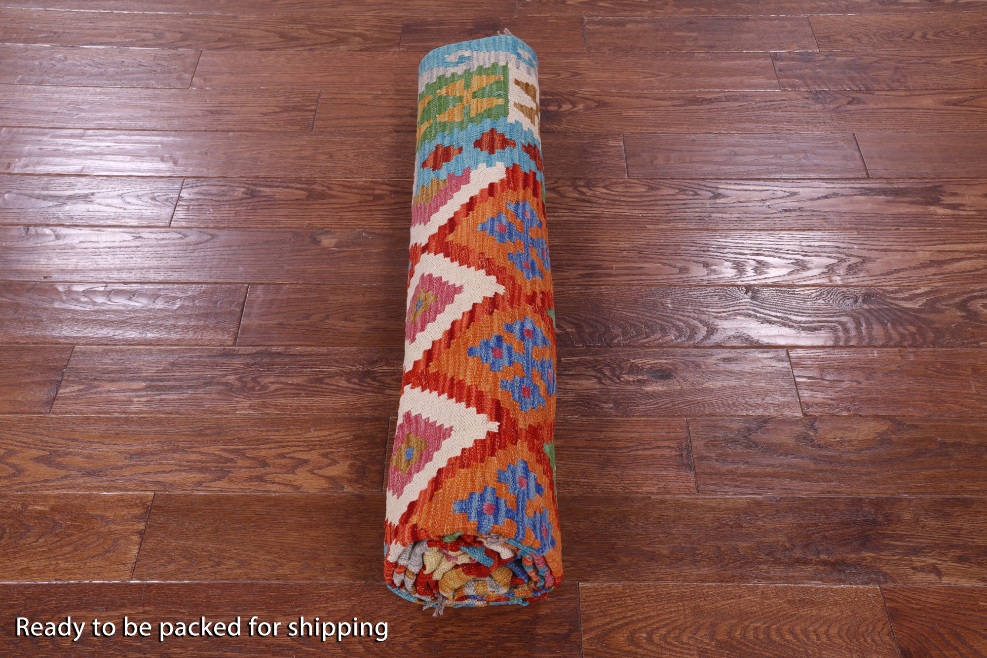 Reversible Kilim Flat Weave Wool On Wool Rug - 6' 9" X 9' 8" - Golden Nile
