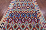 Reversible Kilim Flat Weave Wool On Wool Rug - 6' 9" X 9' 9" - Golden Nile