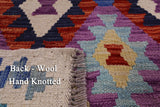 Reversible Kilim Flat Weave Wool On Wool Rug - 6' 9" X 9' 9" - Golden Nile