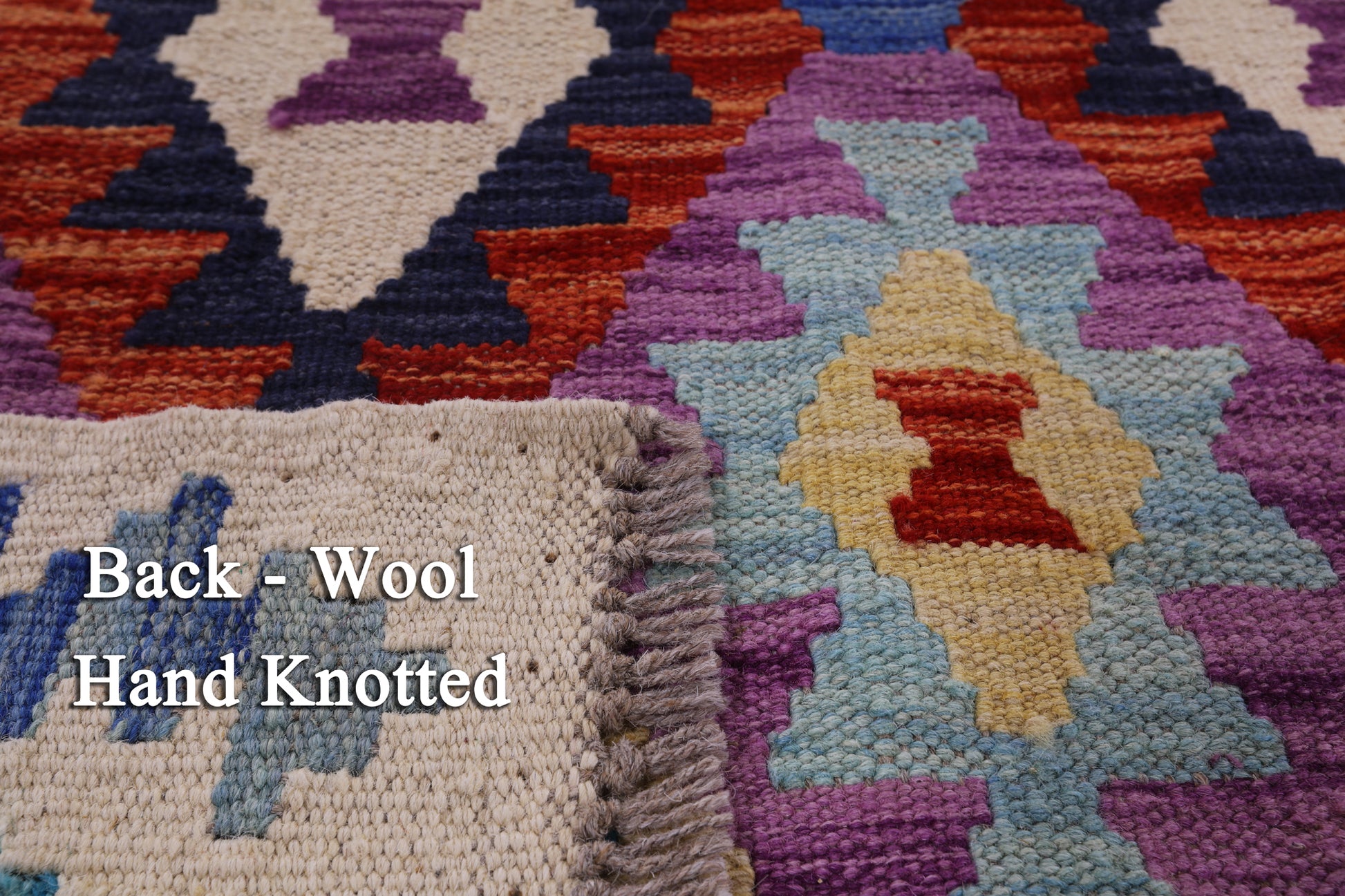 Reversible Kilim Flat Weave Wool On Wool Rug - 6' 9" X 9' 9" - Golden Nile