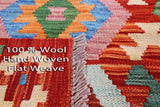 Reversible Kilim Flat Weave Wool On Wool Rug - 6' 10" X 9' 10" - Golden Nile