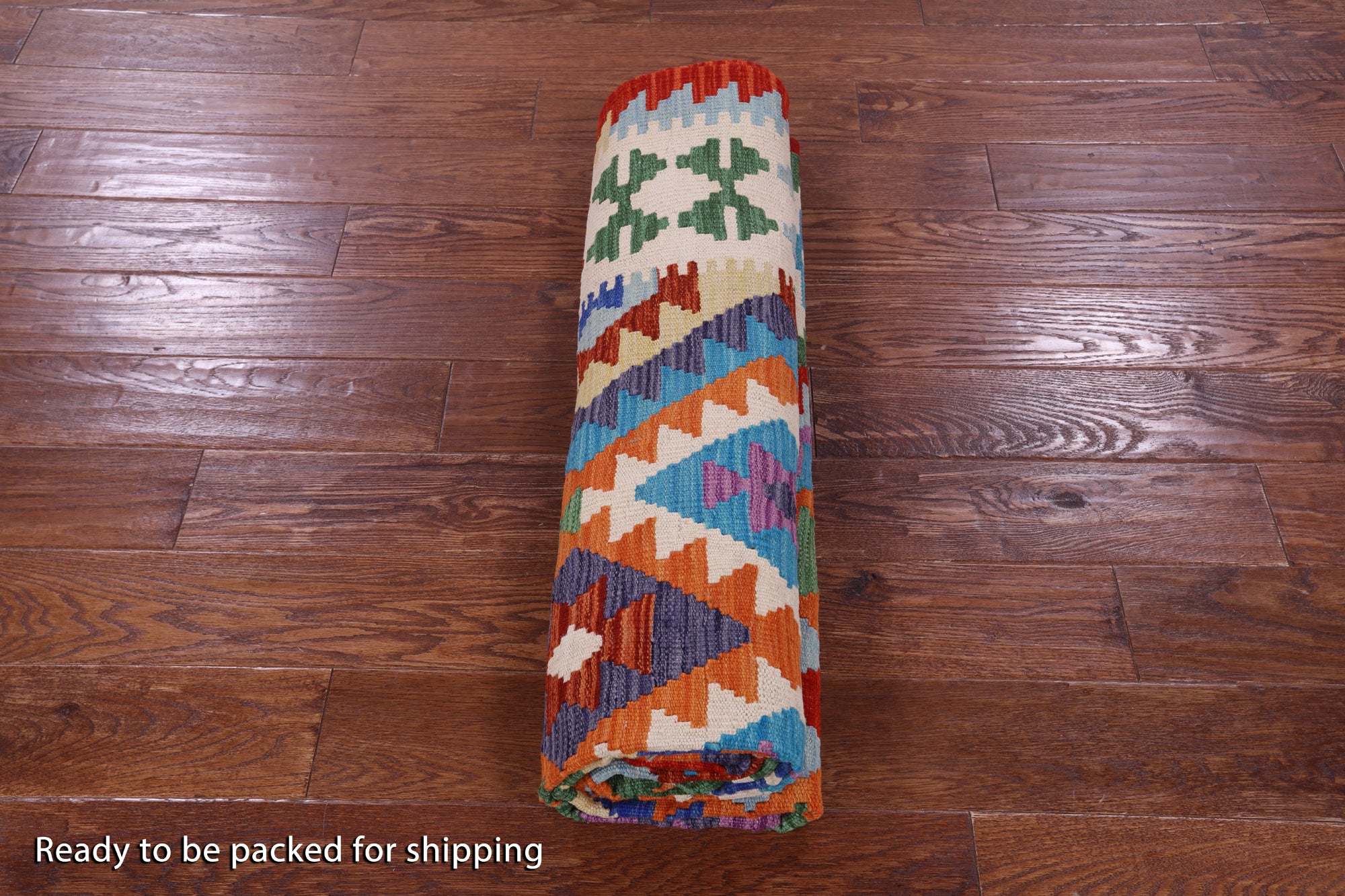 Reversible Kilim Flat Weave Wool On Wool Rug - 5' 9" X 8' 0" - Golden Nile