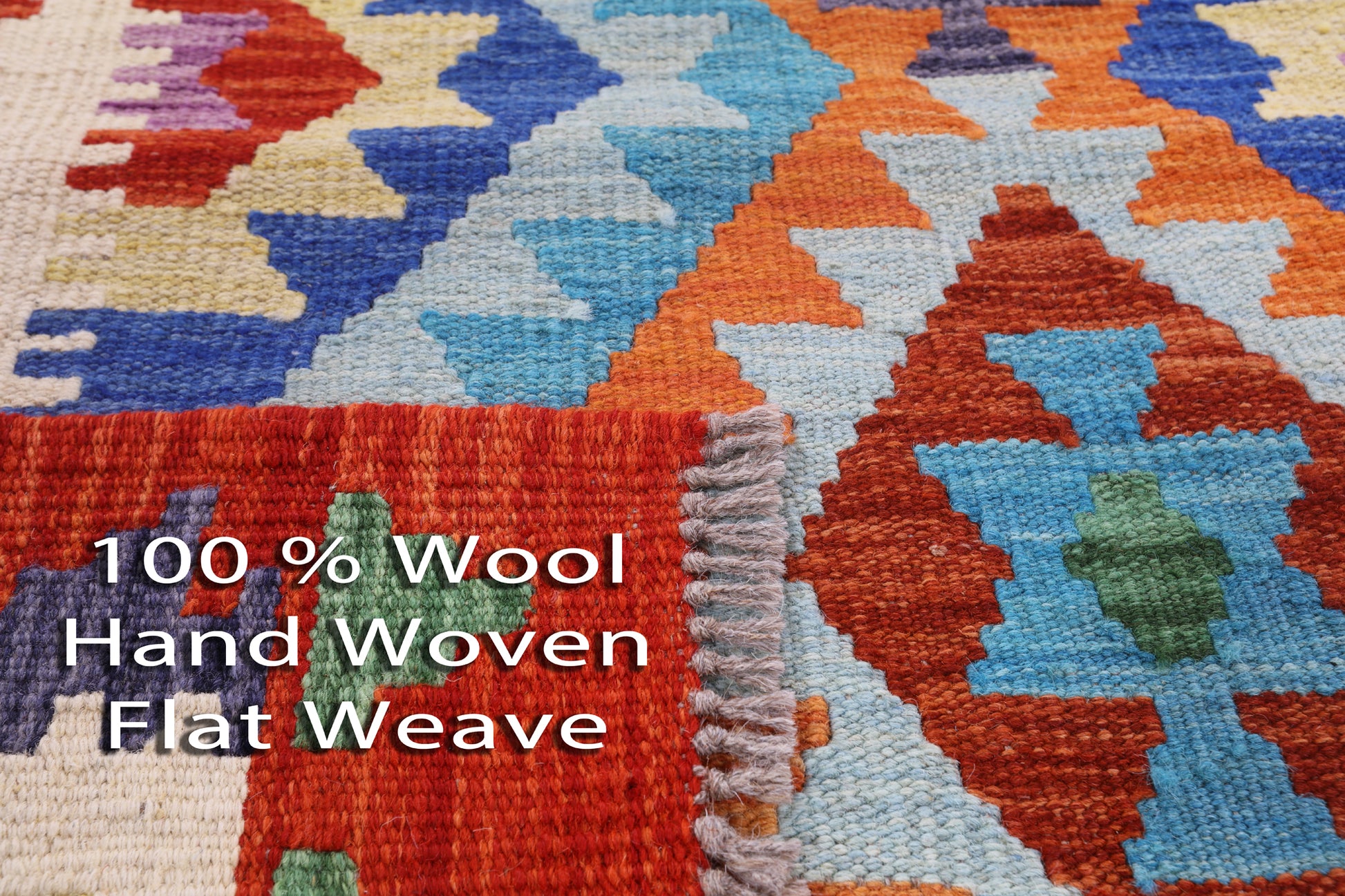 Reversible Kilim Flat Weave Wool On Wool Rug - 5' 9" X 8' 0" - Golden Nile