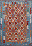 Reversible Kilim Flat Weave Wool On Wool Rug - 5' 7" X 8' 1" - Golden Nile
