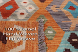 Reversible Kilim Flat Weave Wool On Wool Rug - 5' 9" X 8' 1" - Golden Nile