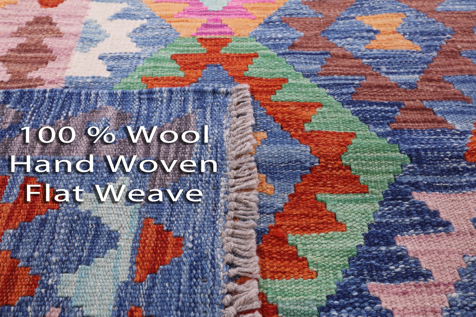 Reversible Kilim Flat Weave Wool On Wool Rug - 6' 6" X 10' 0" - Golden Nile