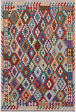 Reversible Kilim Flat Weave Wool On Wool Rug - 6' 7" X 9' 9" - Golden Nile