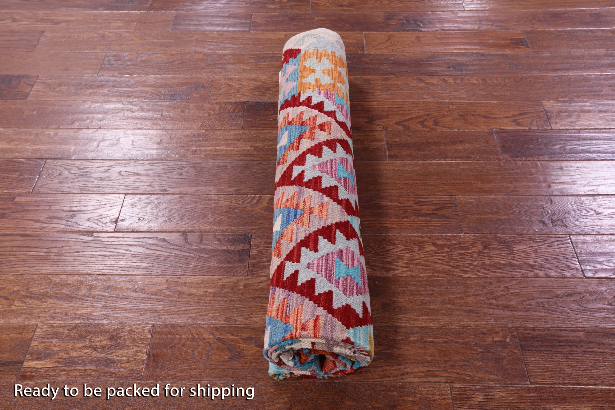 Reversible Kilim Flat Weave Wool On Wool Rug - 6' 8" X 9' 8" - Golden Nile