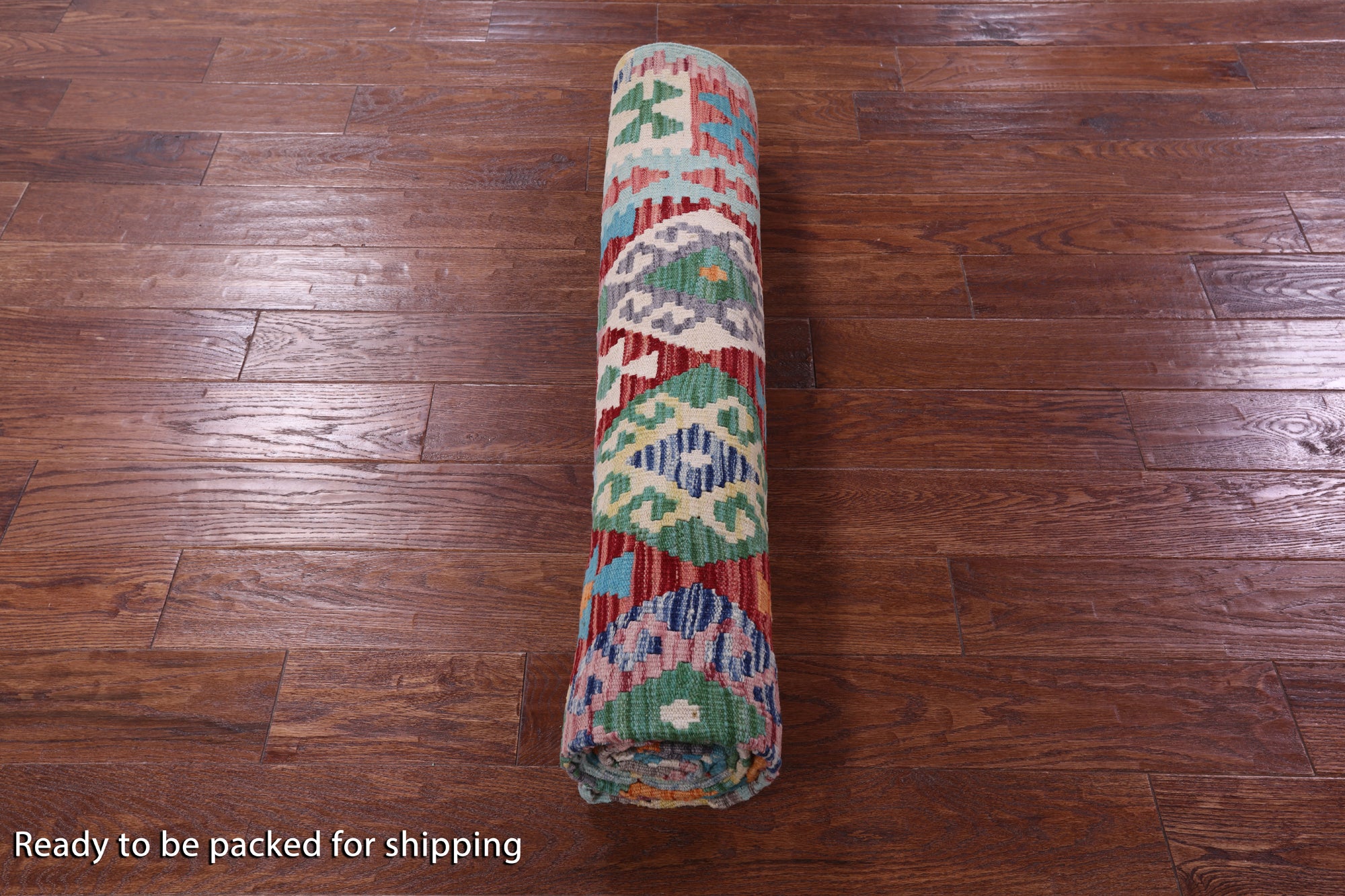 Reversible Kilim Flat Weave Wool On Wool Rug - 6' 9" X 9' 9" - Golden Nile