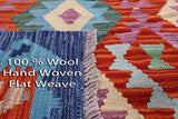 Reversible Kilim Flat Weave Wool On Wool Rug - 6' 7" X 10' 1" - Golden Nile