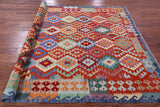 Reversible Kilim Flat Weave Wool On Wool Rug - 6' 7" X 10' 1" - Golden Nile