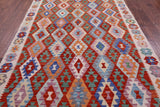 Reversible Kilim Flat Weave Wool On Wool Rug - 6' 7" X 9' 11" - Golden Nile