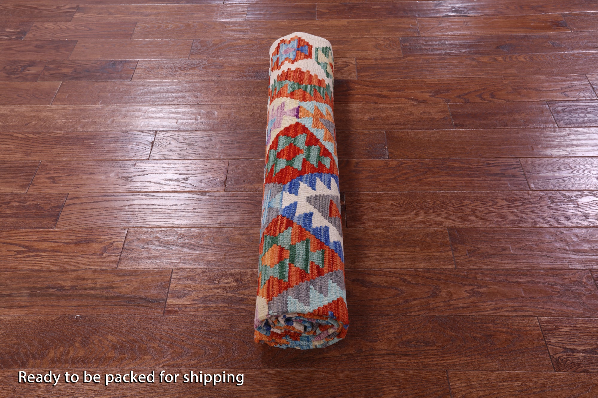 Reversible Kilim Flat Weave Wool On Wool Rug - 6' 7" X 9' 11" - Golden Nile