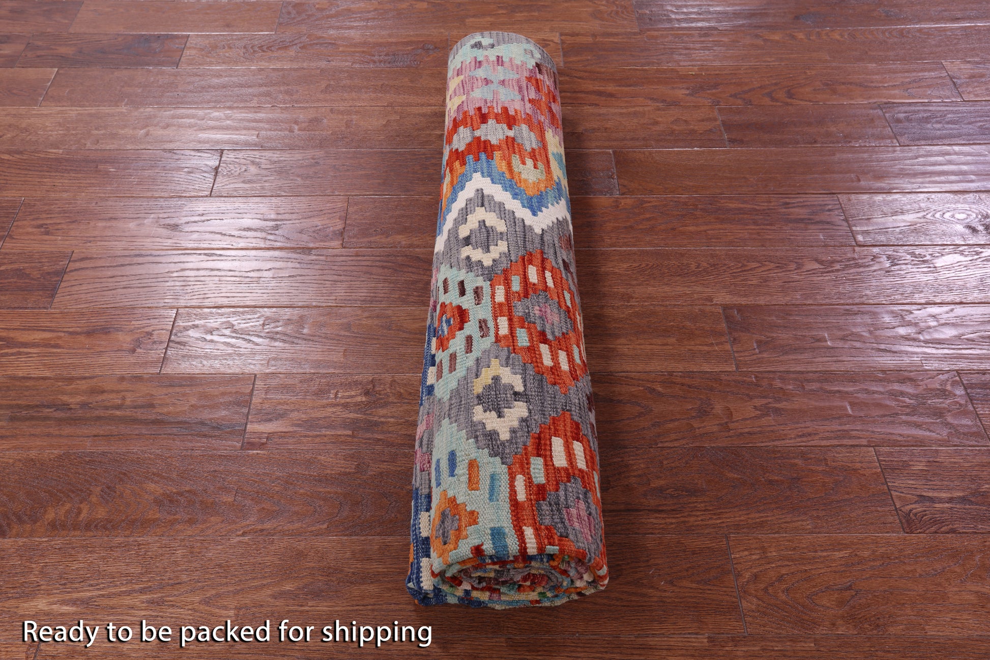 Reversible Kilim Flat Weave Wool On Wool Rug - 6' 6" X 9' 10" - Golden Nile