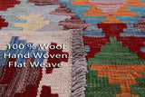Reversible Kilim Flat Weave Wool On Wool Rug - 6' 7" X 9' 5" - Golden Nile