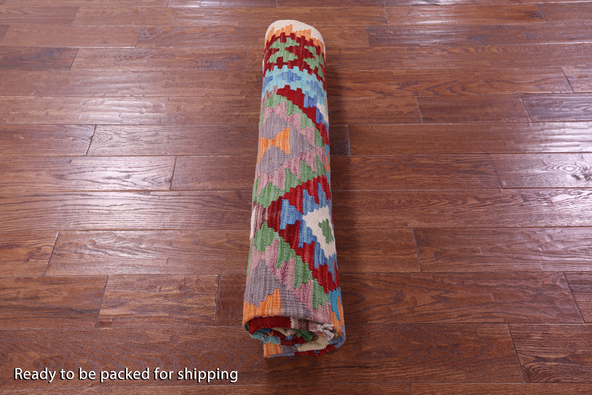 Reversible Kilim Flat Weave Wool On Wool Rug - 6' 7" X 9' 5" - Golden Nile