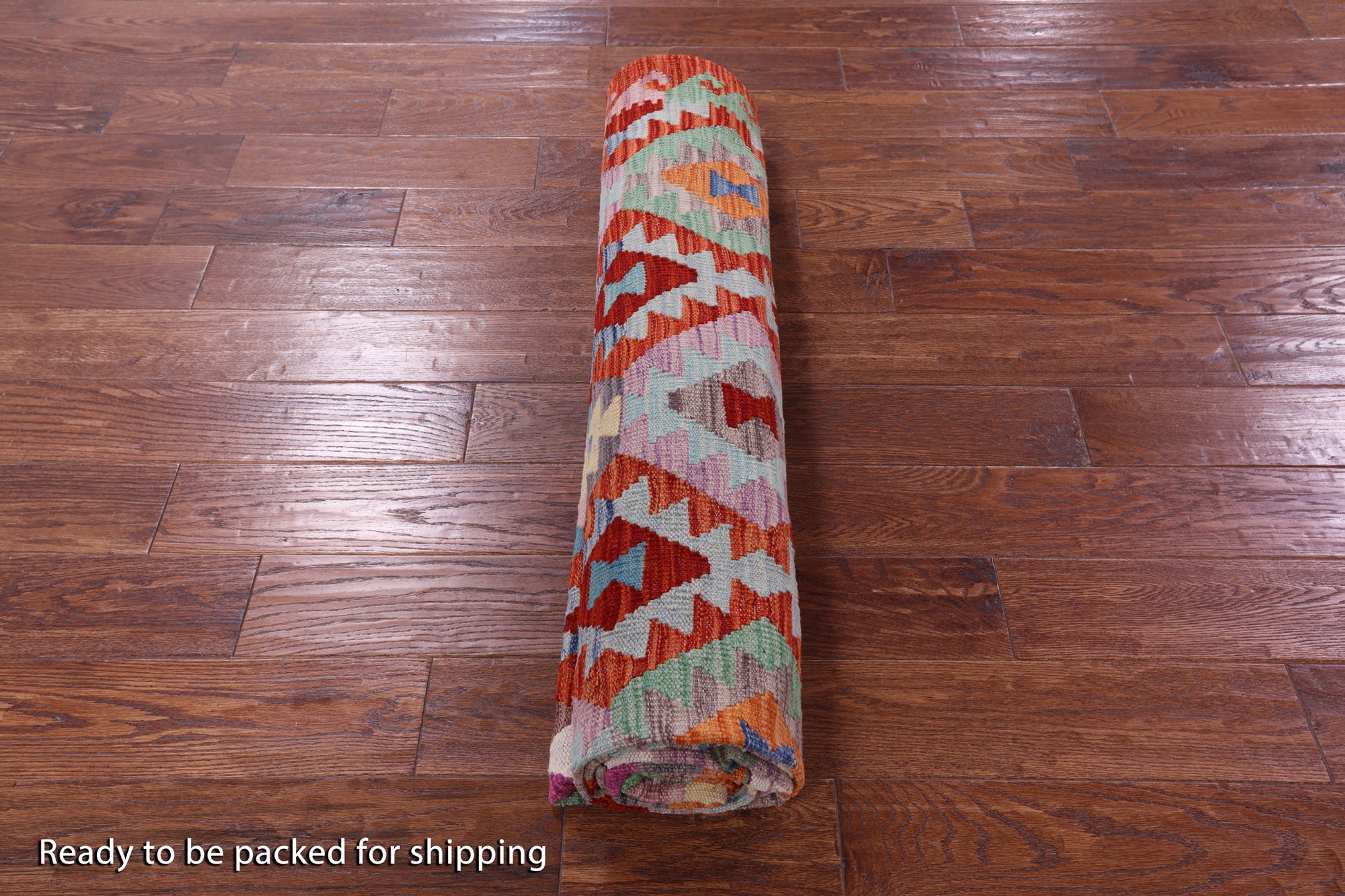 Reversible Kilim Flat Weave Wool On Wool Rug - 6' 9" X 9' 8" - Golden Nile