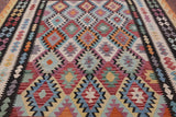 Reversible Kilim Flat Weave Wool On Wool Rug - 8' 2" X 9' 11" - Golden Nile