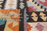 Reversible Kilim Flat Weave Wool On Wool Rug - 8' 2" X 9' 11" - Golden Nile