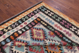 Reversible Kilim Flat Weave Wool On Wool Rug - 8' 2" X 9' 11" - Golden Nile