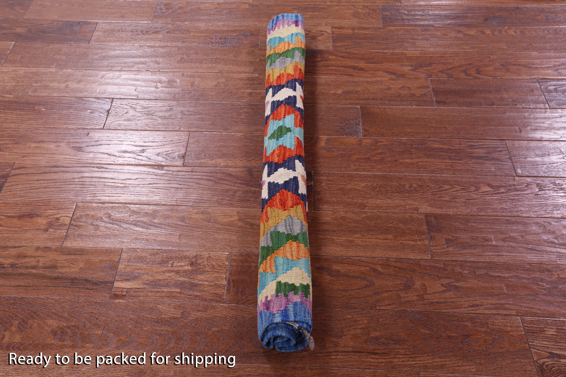 Reversible Kilim Flat Weave Wool On Wool Rug - 3' 5" X 5' 1" - Golden Nile