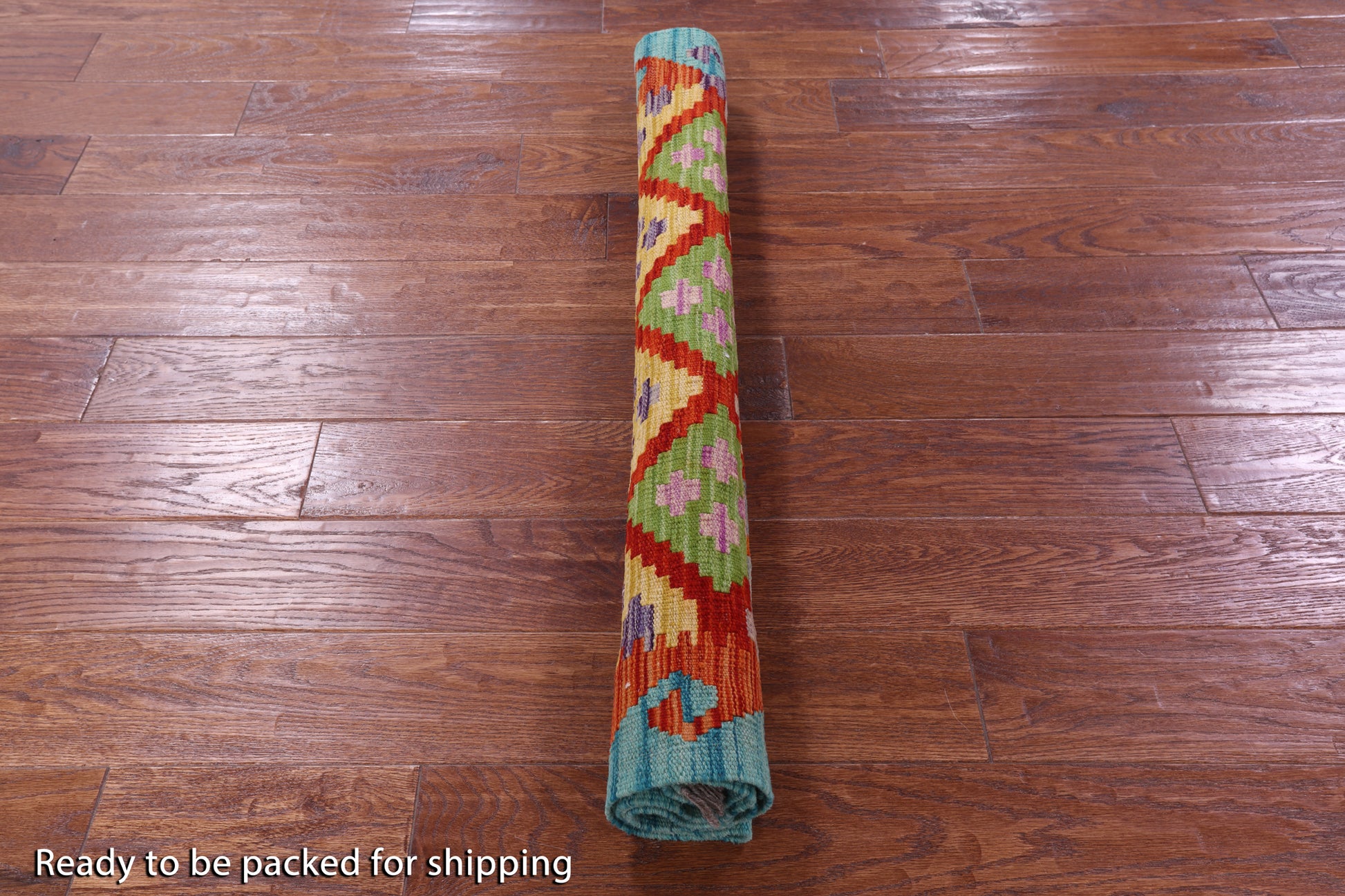 Reversible Kilim Flat Weave Wool On Wool Rug - 3' 3" X 5' 0" - Golden Nile