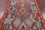 Reversible Kilim Flat Weave Wool On Wool Rug - 4' 1" X 6' 1" - Golden Nile