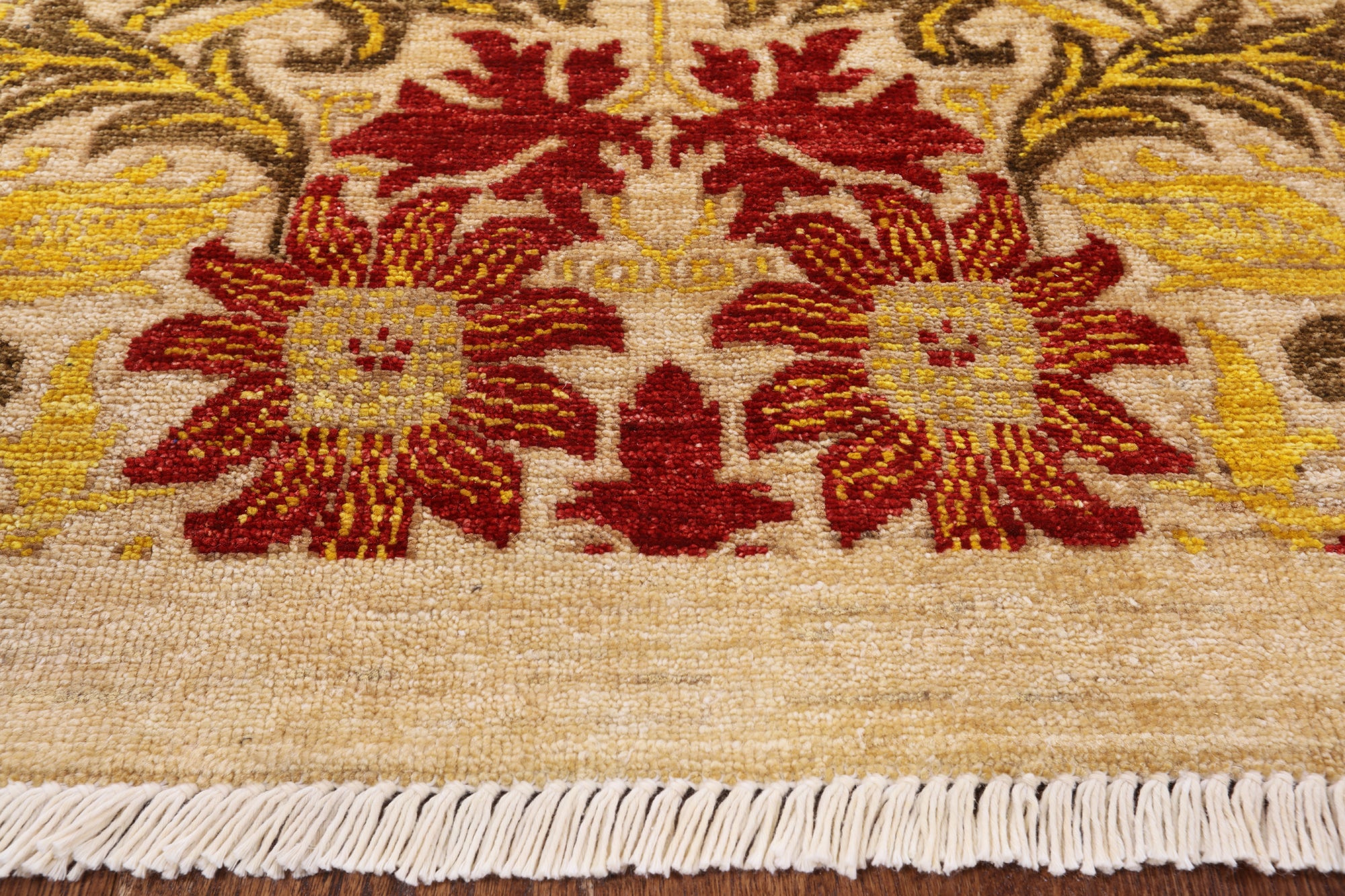 William Morris Handmade Wool Area Rug - 8' 1" X 10' 1" - Golden Nile