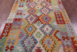 Reversible Kilim Flat Weave Wool On Wool Rug - 4' 4" X 6' 2" - Golden Nile