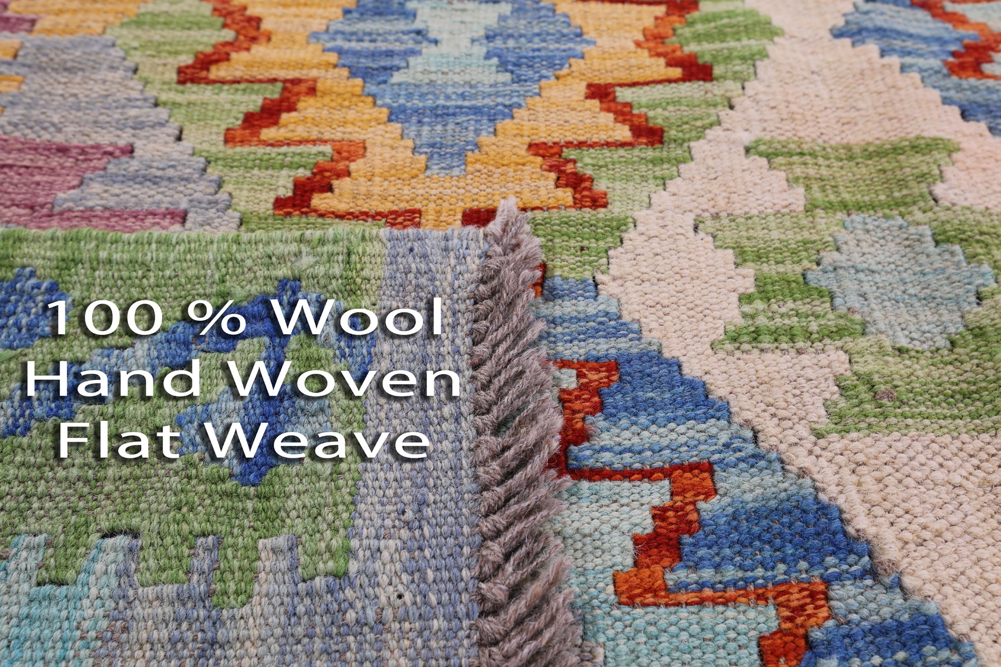 Reversible Kilim Flat Weave Wool On Wool Rug - 4' 4" X 6' 2" - Golden Nile