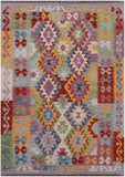 Reversible Kilim Flat Weave Wool On Wool Rug - 4' 4" X 6' 2" - Golden Nile