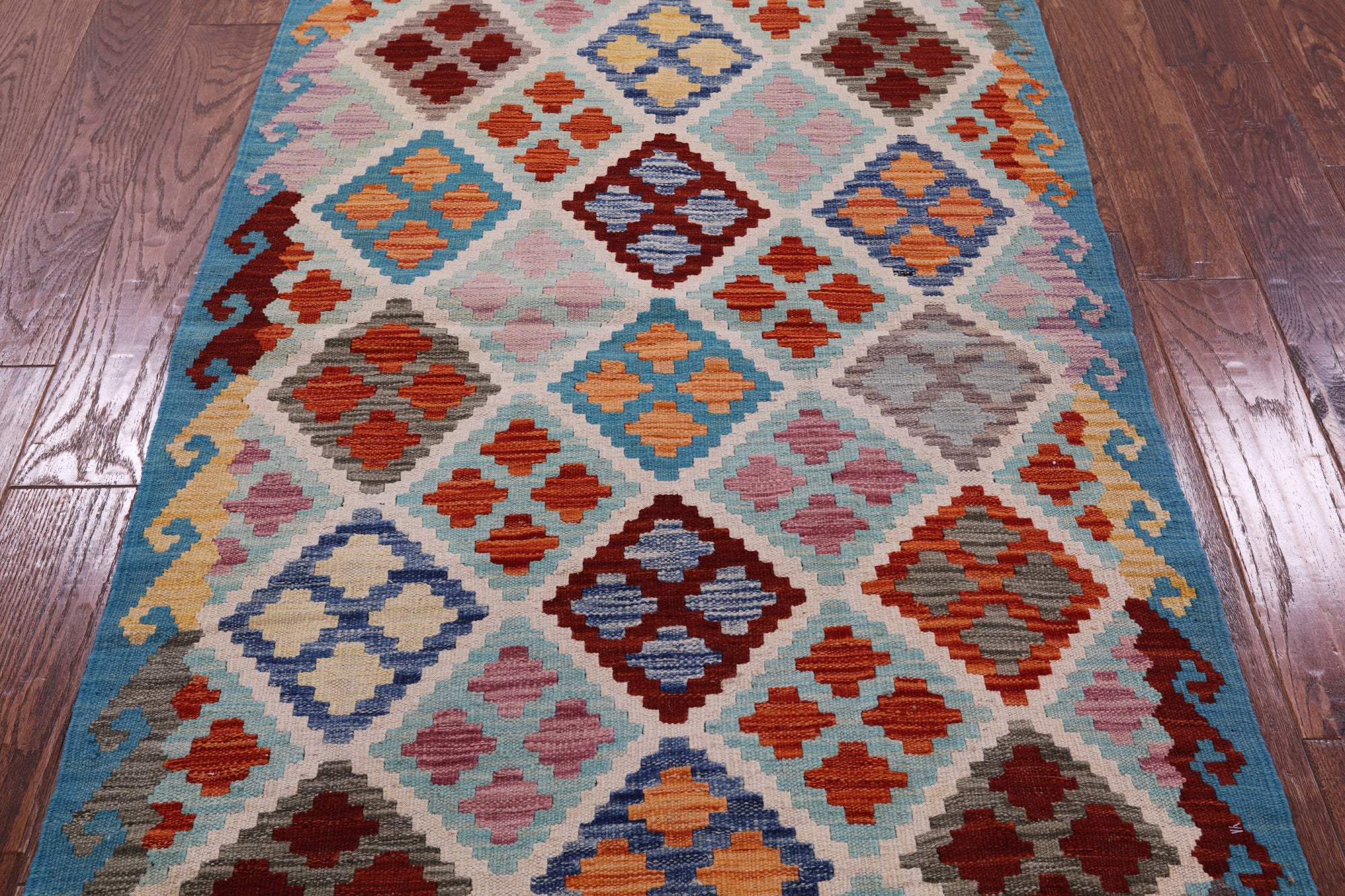 Reversible Kilim Flat Weave Wool On Wool Rug - 3' 3" X 5' 0" - Golden Nile