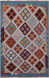 Reversible Kilim Flat Weave Wool On Wool Rug - 3' 3" X 5' 0" - Golden Nile