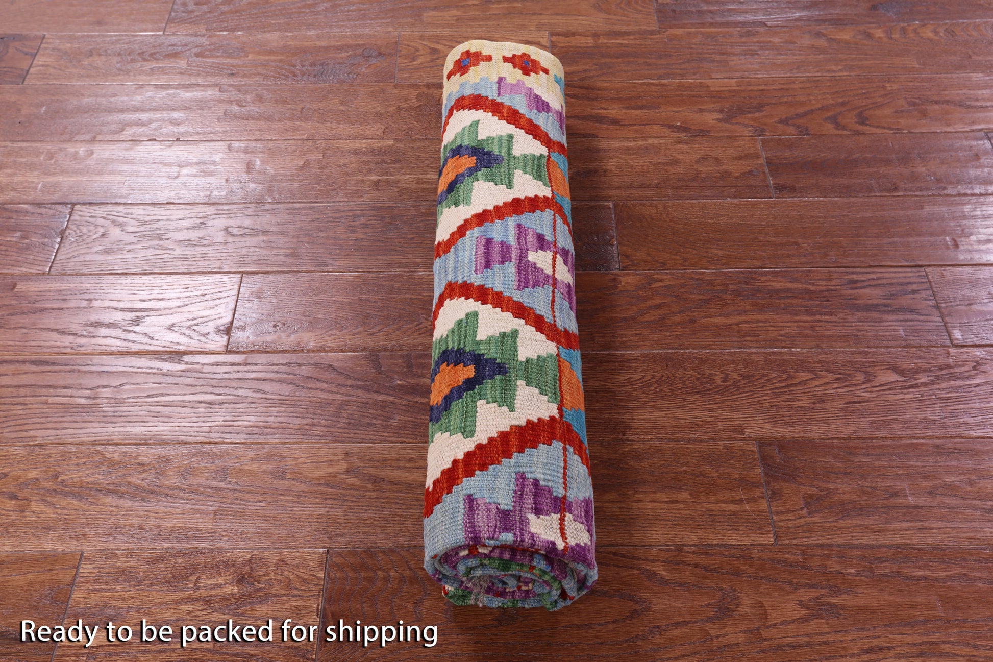 Reversible Kilim Flat Weave Wool On Wool Rug - 4' 11" X 6' 4" - Golden Nile