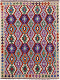 Reversible Kilim Flat Weave Wool On Wool Rug - 4' 11" X 6' 4" - Golden Nile