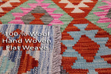 Reversible Kilim Flat Weave Wool On Wool Rug - 5' 0" X 7' 4" - Golden Nile