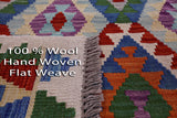 Reversible Kilim Flat Weave Wool On Wool Rug - 4' 10" X 6' 4" - Golden Nile