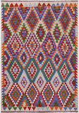 Reversible Kilim Flat Weave Wool On Wool Rug - 4' 10" X 6' 4" - Golden Nile