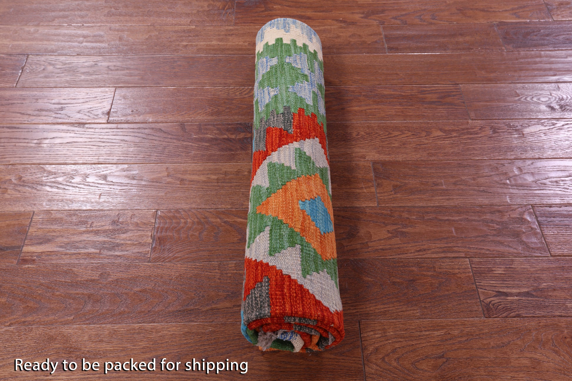 Reversible Kilim Flat Weave Wool On Wool Rug - 4' 11" X 6' 2" - Golden Nile