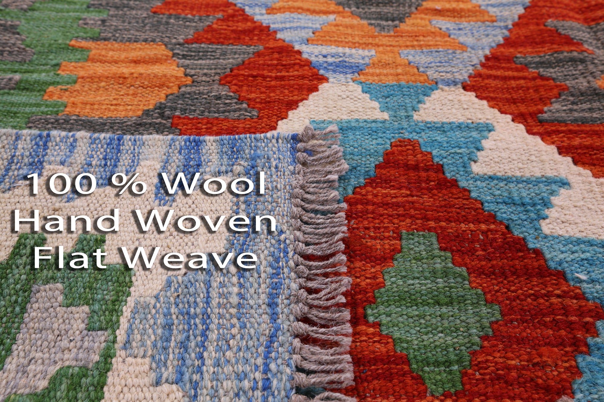 Reversible Kilim Flat Weave Wool On Wool Rug - 4' 11" X 6' 2" - Golden Nile