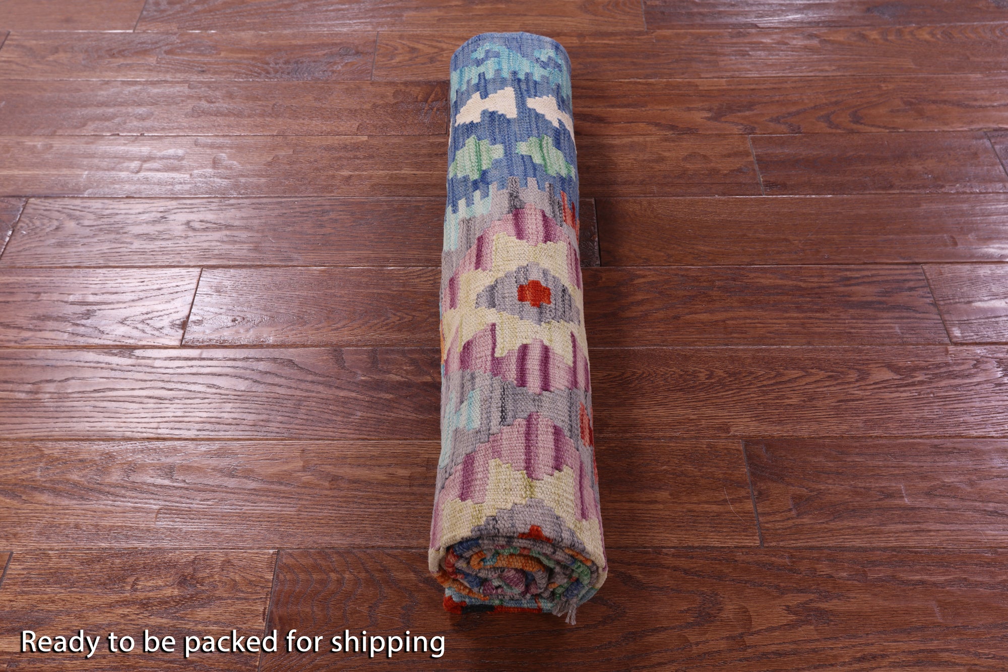 Reversible Kilim Flat Weave Wool On Wool Rug - 4' 11" X 6' 6" - Golden Nile